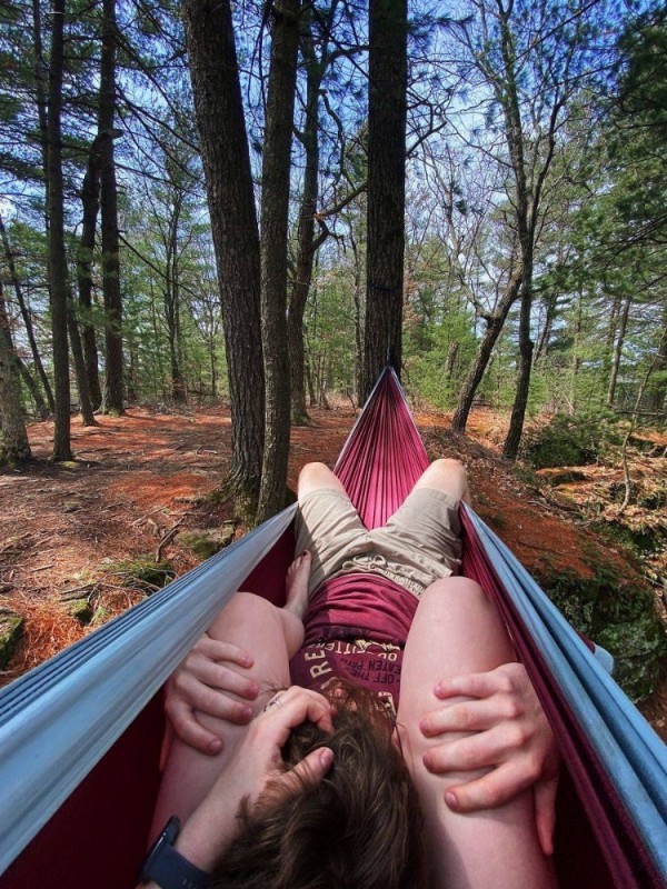 Create meme: hammock, hammock in nature, feet 