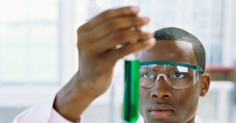 Create meme: the negro scientist, meme finally obamium, a negro with a test tube