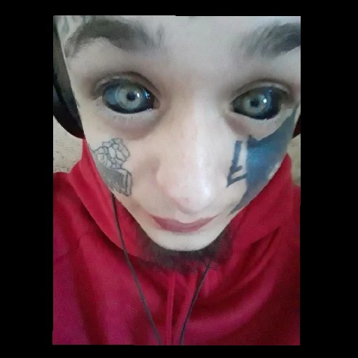 Create meme: squirrel eye tattoo, eye tattoo, tattoos on the face of men