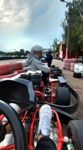 Create meme: people, karting