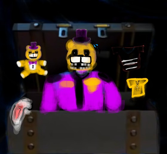 Create meme: freder , Fredber and Spring Bonnie, The purple man FNAF 2