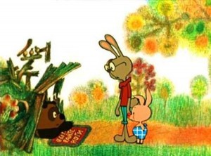 Create meme: Winnie the Pooh goes visiting, Winnie the Pooh Soviet cartoon rabbit, Winnie the Pooh rabbit