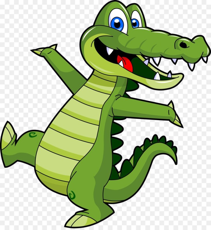 Создать мем: веселый крокодил, мультяшный крокодил, рисунок крокодила