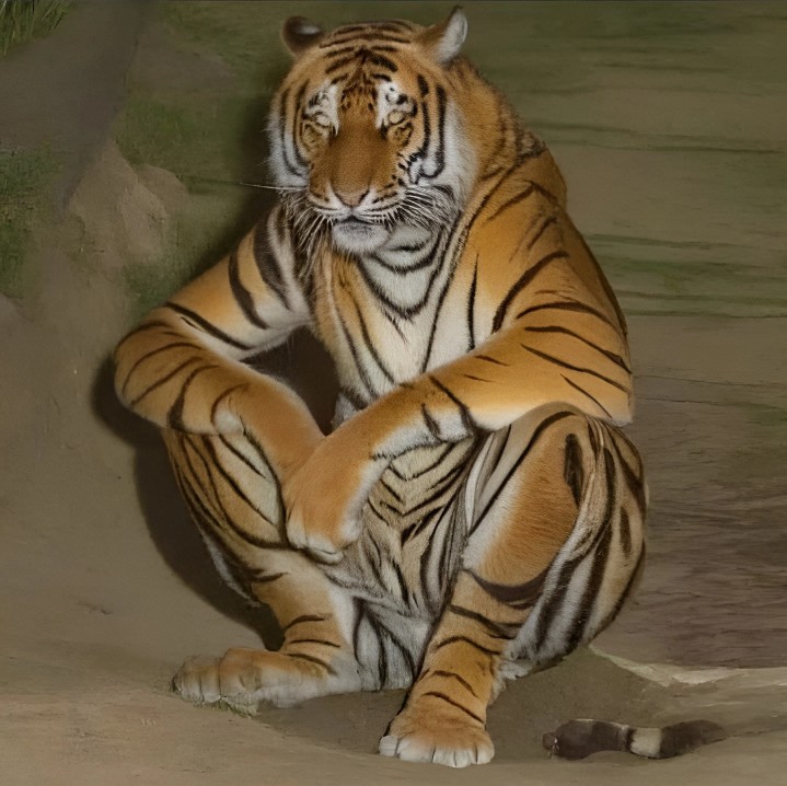 Create meme: tiger color, the Amur tiger, tiger large