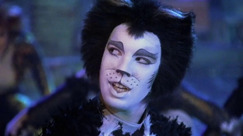 Create meme: cats musical, make-up cat, cats musical