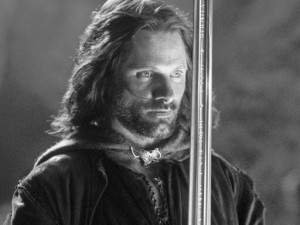 Create meme: Aragorn with sword, Aragorn, Viggo Mortensen Aragorn the king