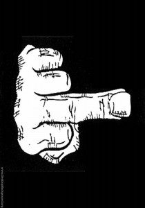 Создать мем: middle finger, orta parmak, finger