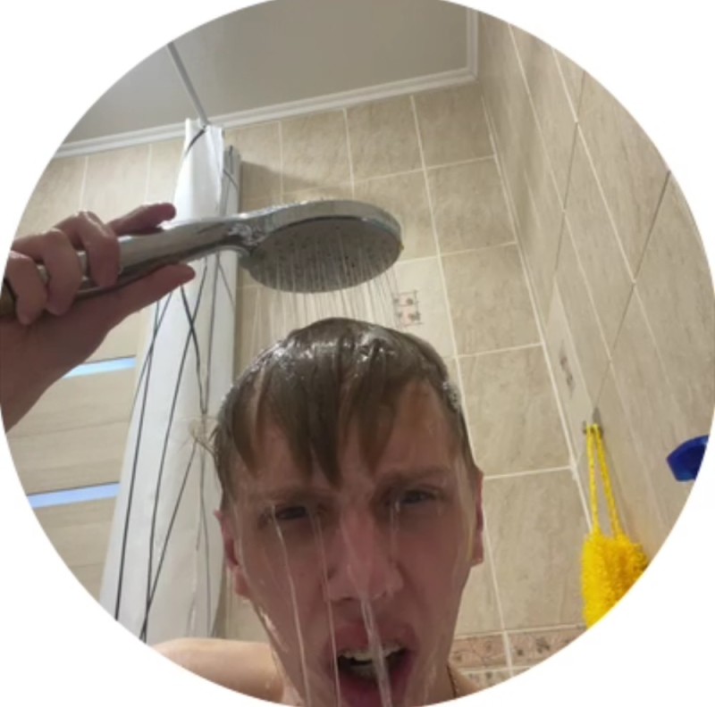 Create meme: in the shower, washes in the shower, Omsk guys