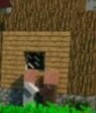 Create meme: minecraft house, house in minecraft, house in minecraft