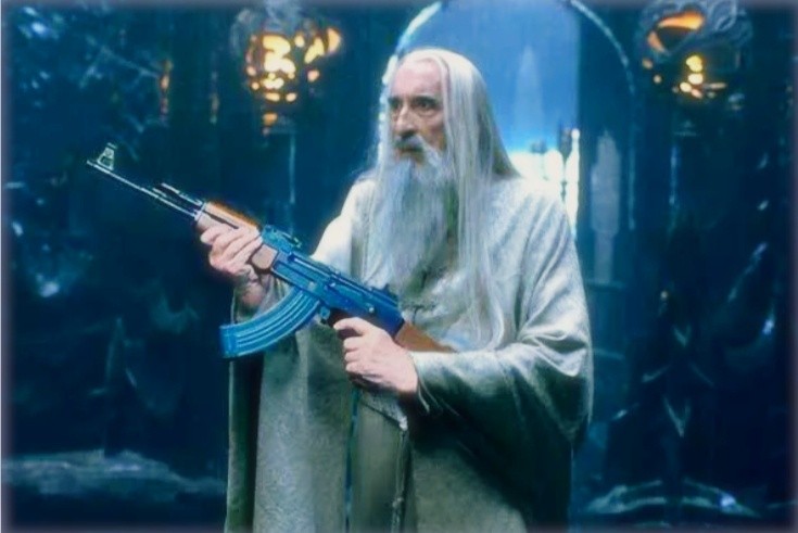 Create meme: Saruman the Hobbit, the Lord of the rings Gandalf, saruman