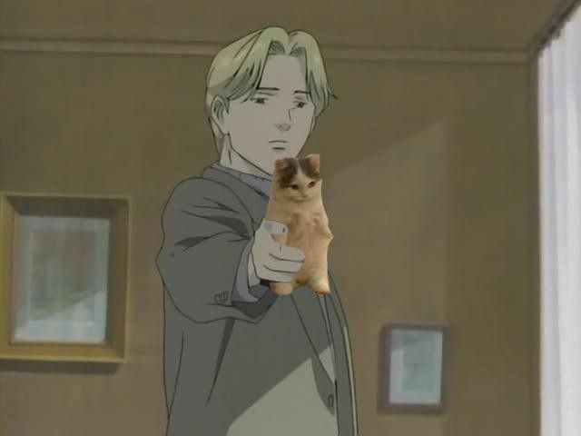 Create meme: anime characters, johan liebert art, monster anime