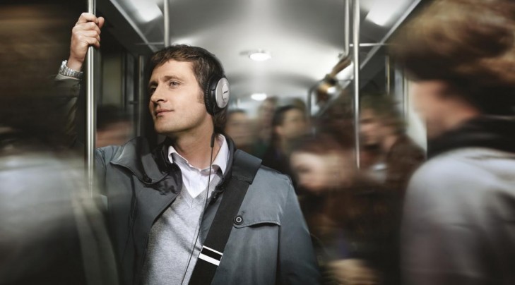 Create meme: the man in the earphones, a person listens to music with headphones, yuri nikulin