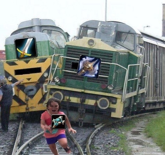 Create meme: a train is coming, funny railroad, train train