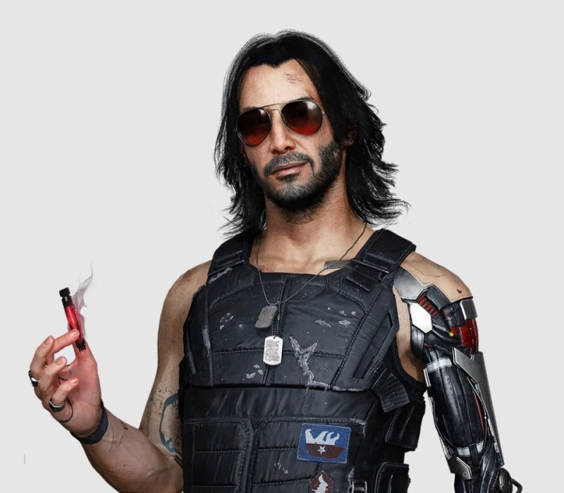 Create meme: johnny silverhand, cyberpunk 2077 johnny, keanu reeves cyberpunk 2077