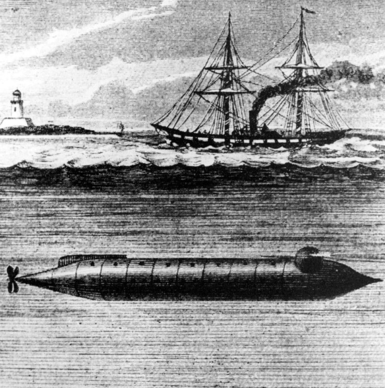 Create meme: uss alligator 1862, The Nautilus submarine of the 19th century, the first submarine