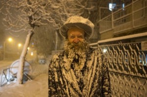 Create meme: 10 Jan, Jewish Santa Claus, heavy snowfall