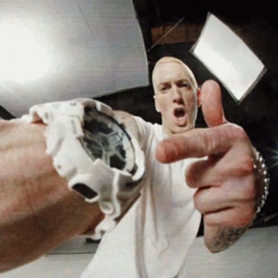 Create meme: Eminem's watch, eminem watches meme, eminem with a watch meme