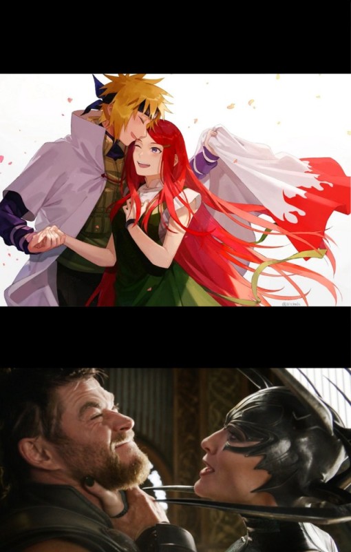 Create meme: kushina Uzumaki, Kushina uzumaki art, naruto Minato and kushina