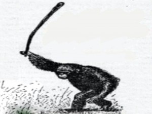 Create meme: rebellion a monkey with a stick, Bund monkey