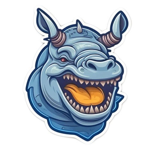 Create meme: Rhino , rhinoceros head, mascot rhinoceros