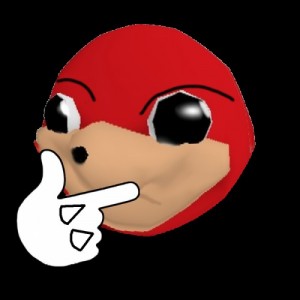 Create meme: ugandan knuckles, Uganda Knuckles in thought