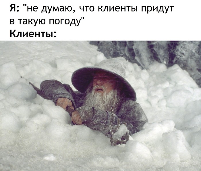 Create meme: Gandalf jokes, run you fools , Gandalf in the snow