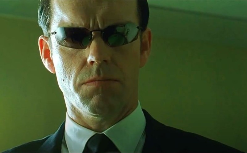 Create meme: hugo weaving, matrix , agent smith 