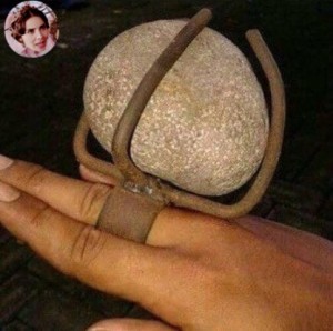 Create meme: ring with big stone joke, promised my wife a ring with big stone, ring