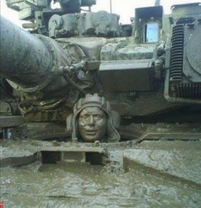 Create meme: driver, tanker, tank t 72 in Chechnya