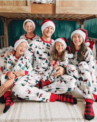 Create meme: new year's pajamas, pajamas for the whole family, new year's pajamas for women