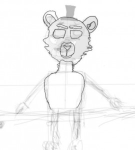 Create meme: bear Freddie pencil drawing, Freddy fnaf