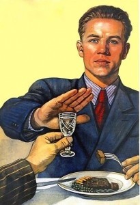 Create meme: posters of the USSR, there is a poster of the USSR, Soviet poster don't drink