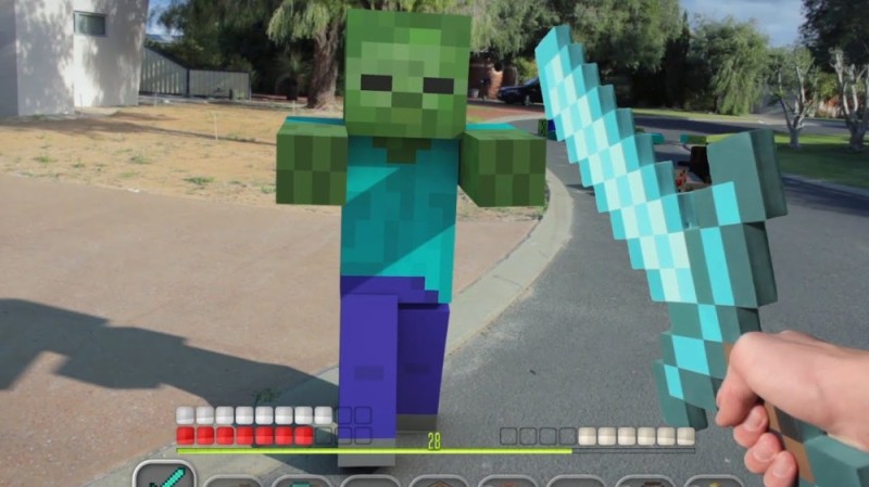 Create meme: zombies minecraft, minecraft in real life, Steve Minecraft in real life