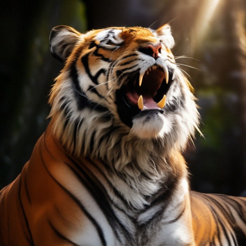 Create meme: tiger large, the tiger is aggressive, the ferocious tiger
