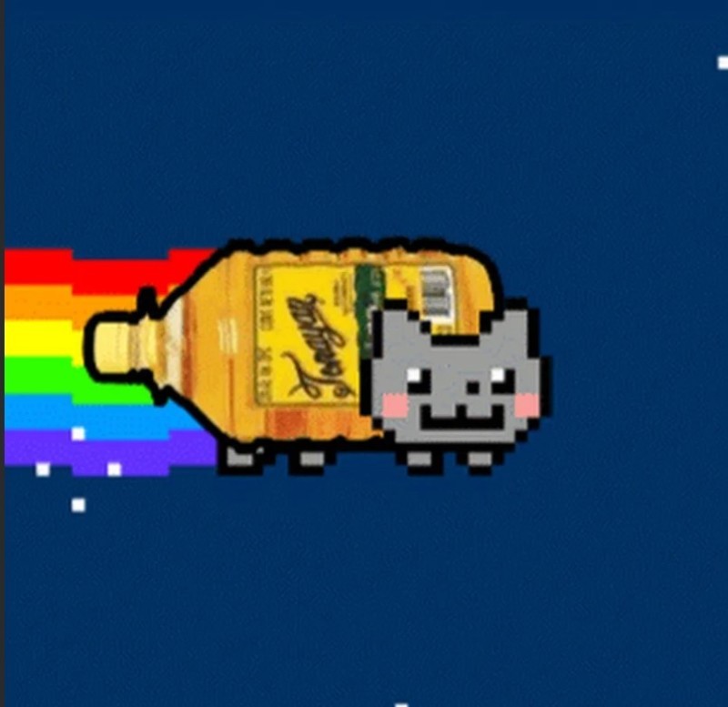 Создать мем: кот с радугой, нян кэт оригинал, nyan cat