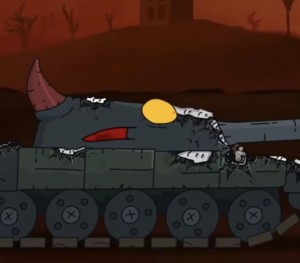 Создать мем: ратте из мультика про танки, стальные монстры танки, мультики про танки новые