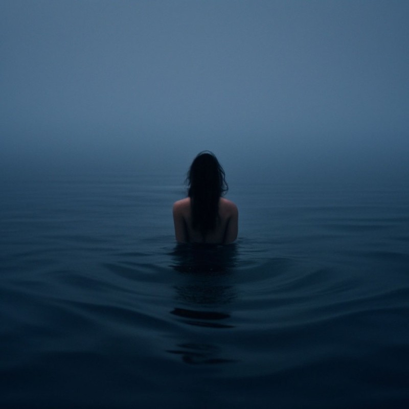 Create meme: girl in the water, people, ocean skies