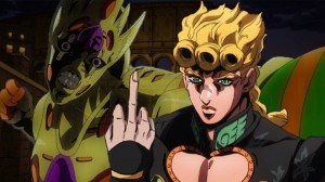 Создать мем: jojo s bizarre adventure golden wind, голд экспириенс овер хевен, джоджо