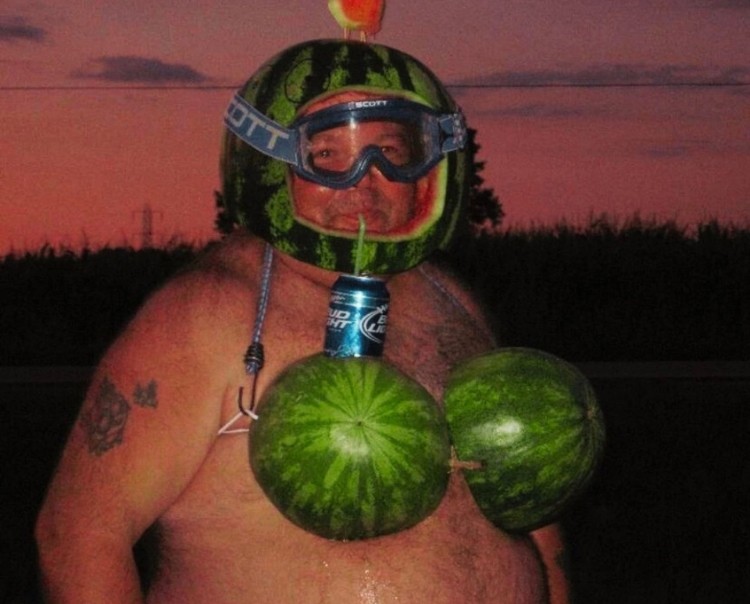 Create meme: strey228 in a watermelon helmet, people watermelon, watermelon humor