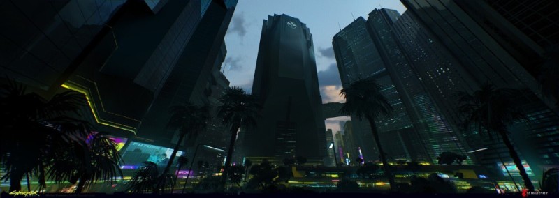 Create meme: night city cyberpunk, arasaka tower cyberpunk 2077, cyberpunk 2077 night city
