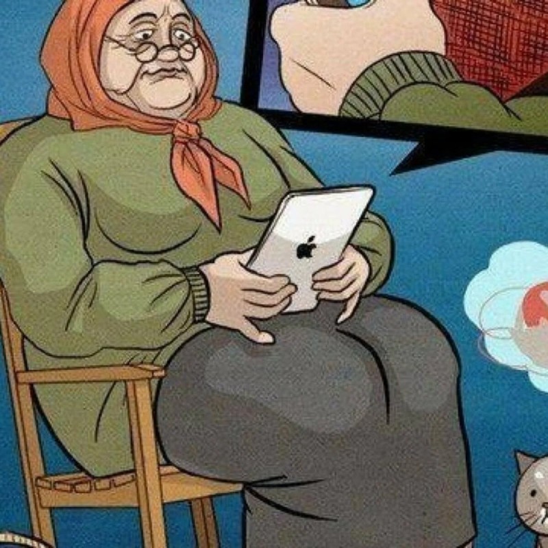 Create meme: humor , comics about grandmothers, old age caricature