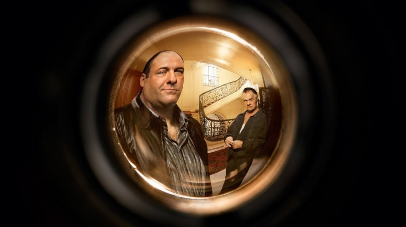 Create meme: Tony's Soprano Clan, Tony soprano, view from door peephole