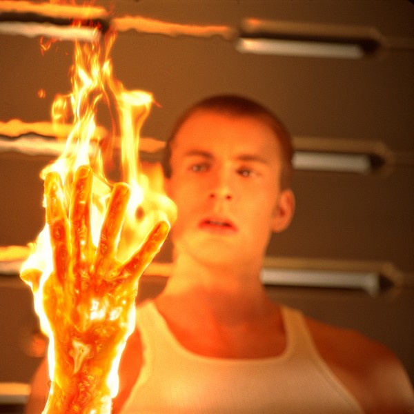 Create meme: burning hand, incredible facts, fantastic four 2005