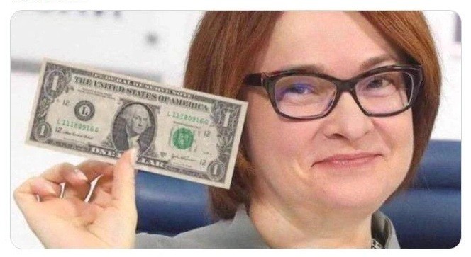 Create meme: elvira sakhipzadovna nabiullina, nabiullina rubles, new money in Russia