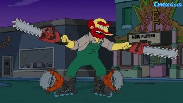 Create meme: Gardener Bob The Simpsons, the simpsons , chainsawman