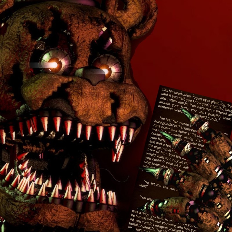 Создать мем: five nights at freddy's, 4 фнаф, кошмарный фредди