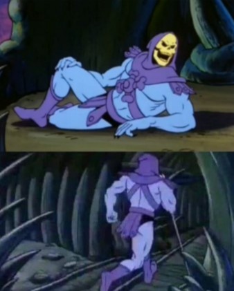 Create meme: skeletor will return later with another unpleasant fact, skeletor, skeletor animated series