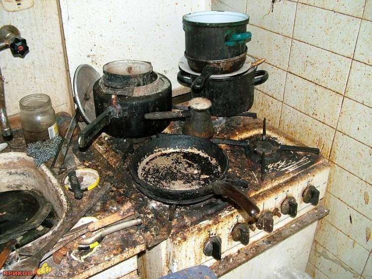 Create meme: dirty kitchen, the dishes are dirty, dirty apartment