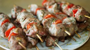 Create meme: shish kebab, skewers, kebab