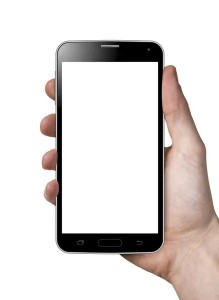 Create meme: smartphone in hand with blank screen